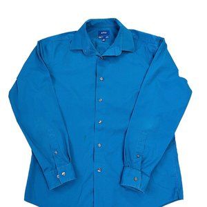 Apt.9 Men Dress Shirt Blue Size 16 34/35 Premier Flex Extra Slim Fit Pre-owned
